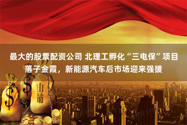最大的股票配资公司 北理工孵化“三电保”项目落子金霞，新能源汽车后市场迎来强援